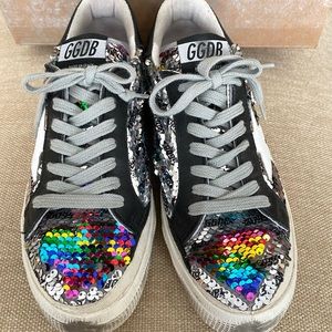 Golden Goose rainbow sequin May sneakers shoes 38 7.5 8